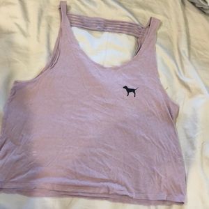 Pink crop top tank